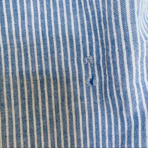 Jennyfer Shoulder Cutout Pinstripe Embroidered Top - Picture 6 of 6